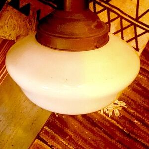ORIG AUTH Opalescent Farmhouse Light Fixture (works!)